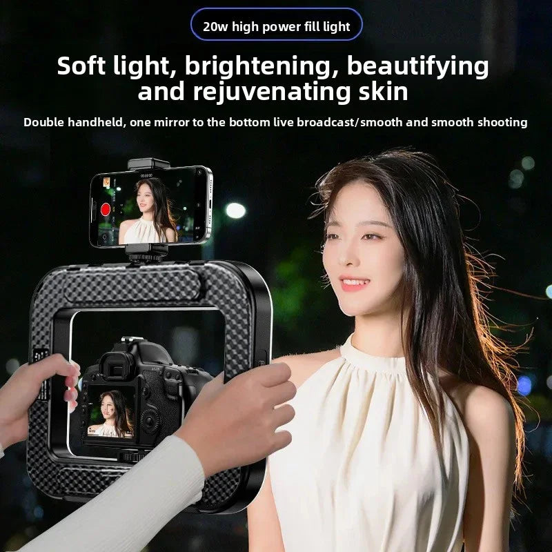 Portable LED Ring Light for Content Creation - Adjustable Color Temp Tidesmit