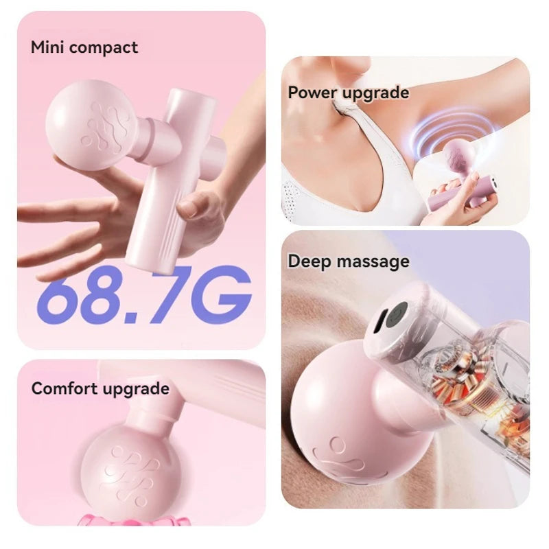 Mini Massage Gun for Deep Tissue Muscle Relief - USB Rechargeable Body Shaping Massage Equipment Tidesmit