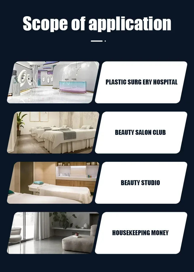 Professional applications for LDM anti-aging, wrinkle removal, and collagen firming beauty machine in spas and clinics.