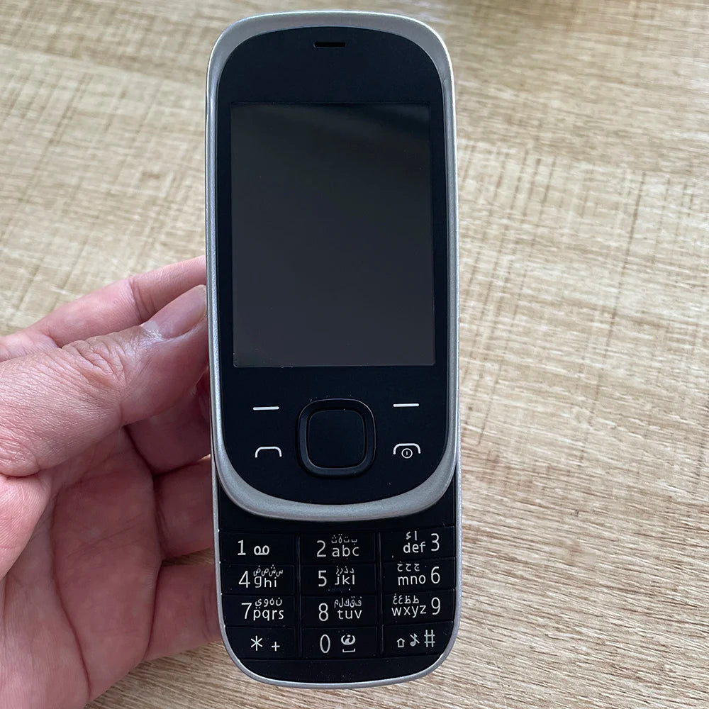 Original 7230 Mobile Cell Phone Unlocked English Russian Hebrew Arabic Keyboard 2G 3G GSM Cellphone. Made in Finland