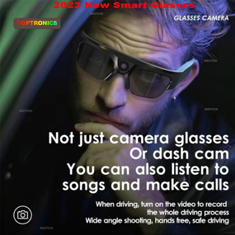 Smart Audio Sunglasses with Camera: Wireless Bluetooth VR Glasses Tidesmit