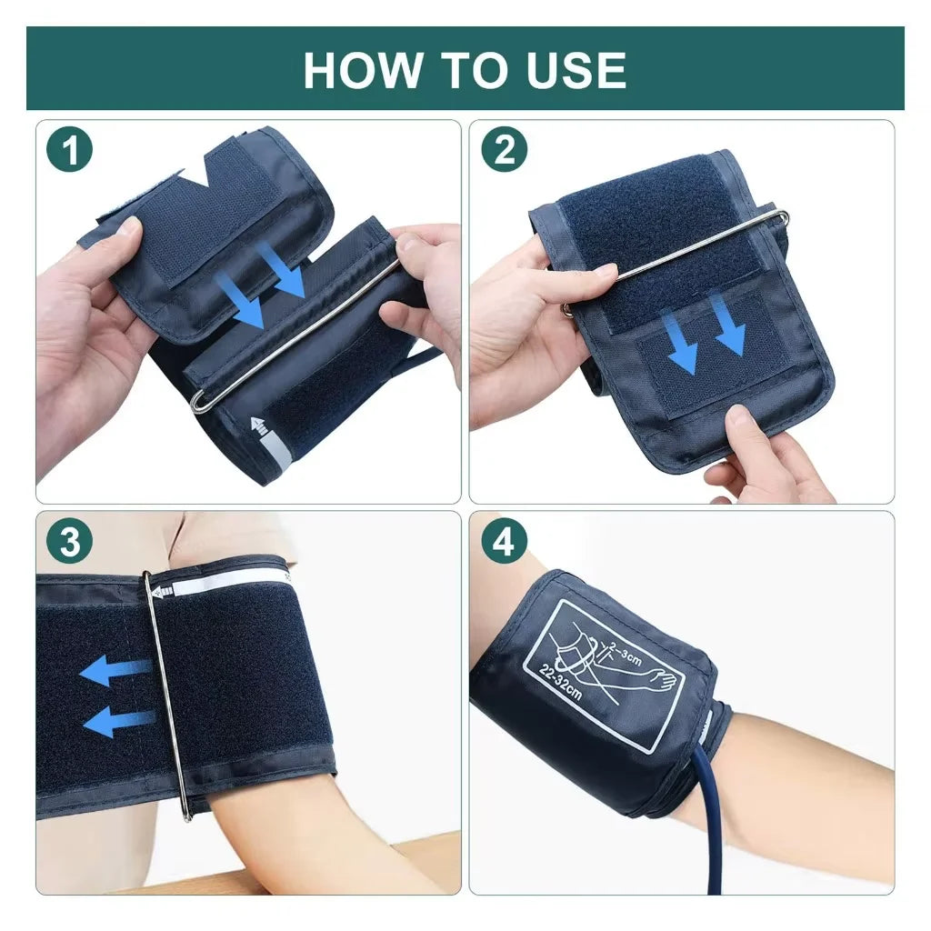 Arm Blood Pressure Monitor Portable Tonometer Digital Tensiometer Heart Rate Monitor BP Equipment Automatic Professional Medical