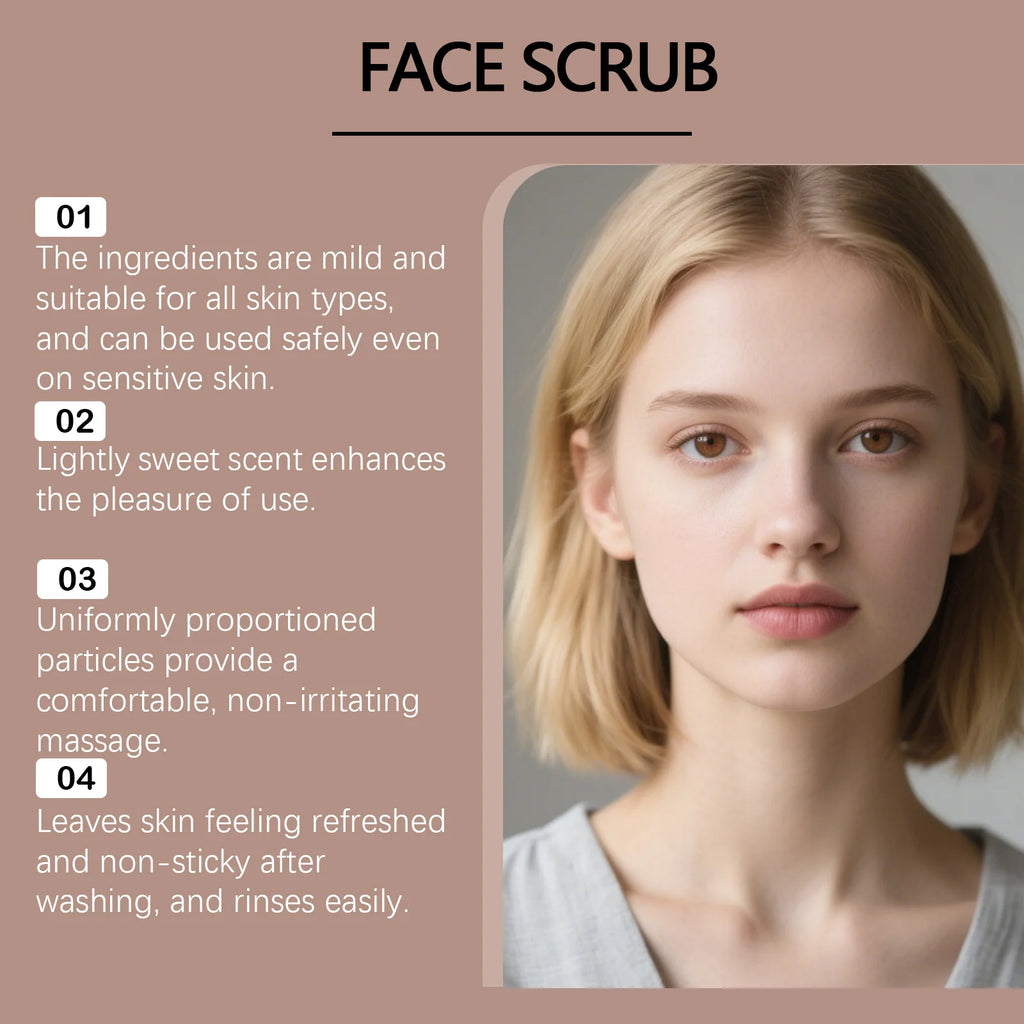 Face Scrub Exfoliator - Deep Cleaning & Hydrating Facial Care by Tidesmit Scrubs Treatments Tidesmit