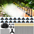 30M60M DIY Free Bending Universal Sprayer Kit 6mm Hose Patio Misting Cooling System for Garden Plant Fogging Watering Irrigation