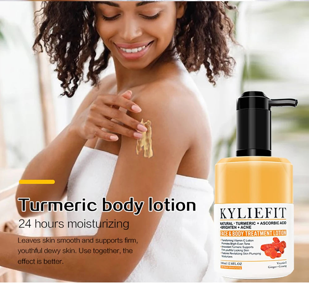 AILKE Organic Turmeric Skin Care Set, Brighten, Cleaning Skin, Remove Acne,Pimples, Whitening, Even Skin Tone, Improve Dry Skin