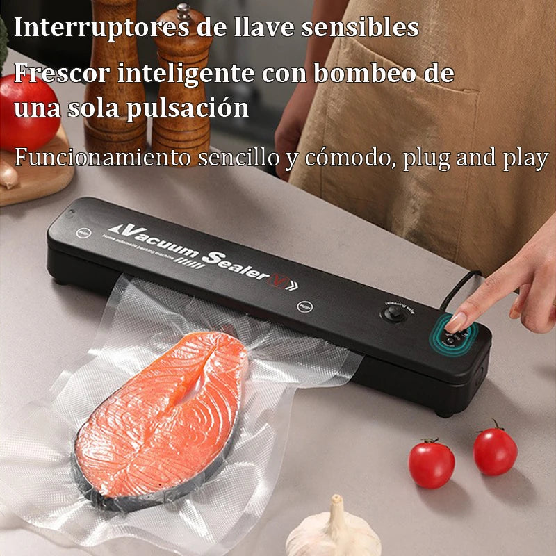 Vacuum sealing machine small food packaging machine fully automatic sealing cooked food compression plastic sealing machine