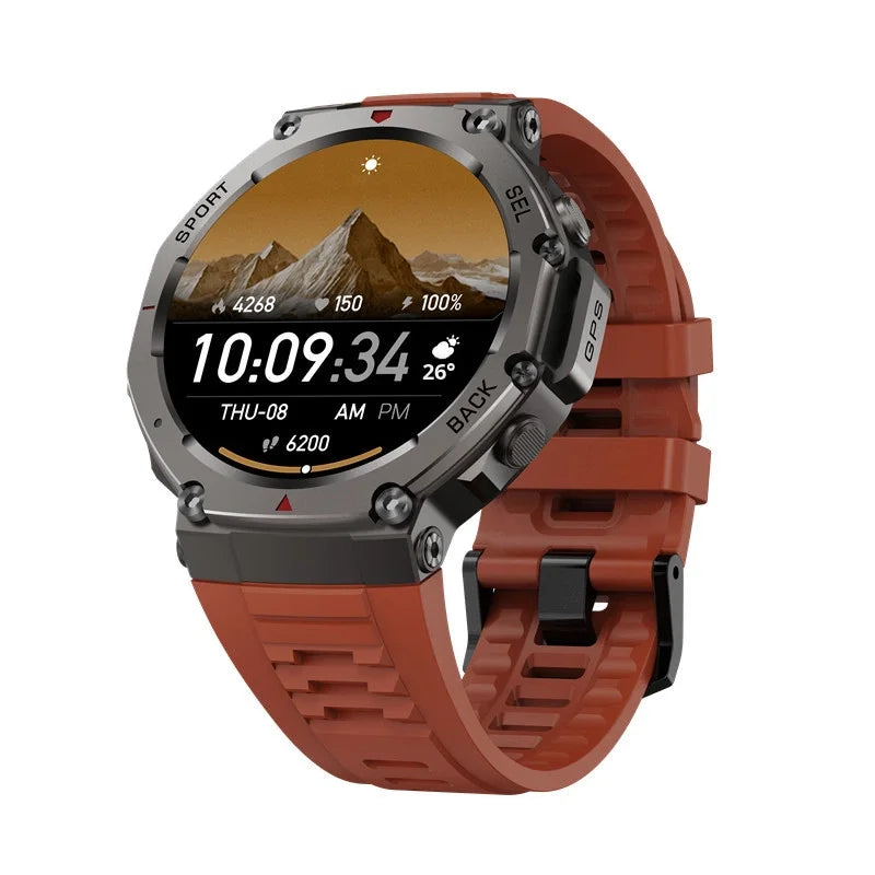 YLL-Dm58 Android Smart Watch AMOLED Screen for Answer Calls GPS Altitude Barometric Compass 5ATM Waterproof NFC Sleep