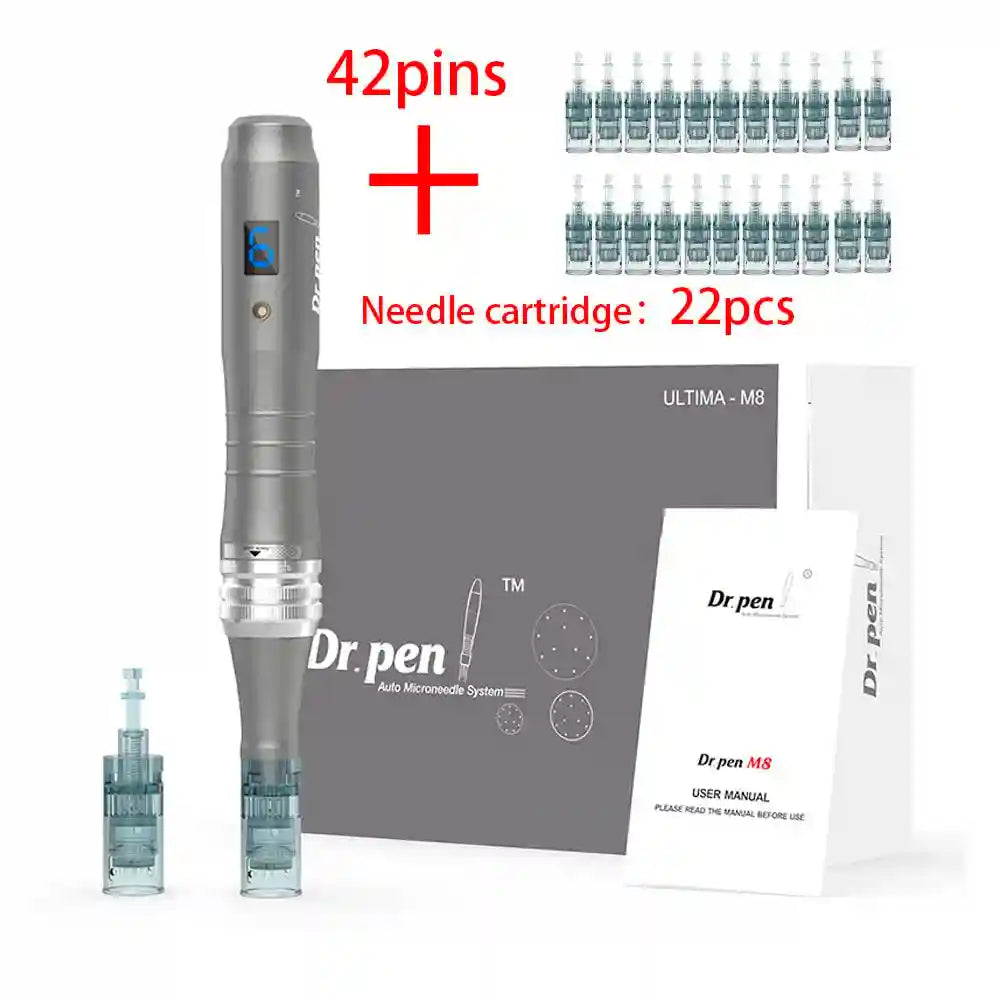 Microneedling Pen Kit for Lip Care with 22 Replaceable Cartridges Lip Care 22pcs 42pin Tidesmit