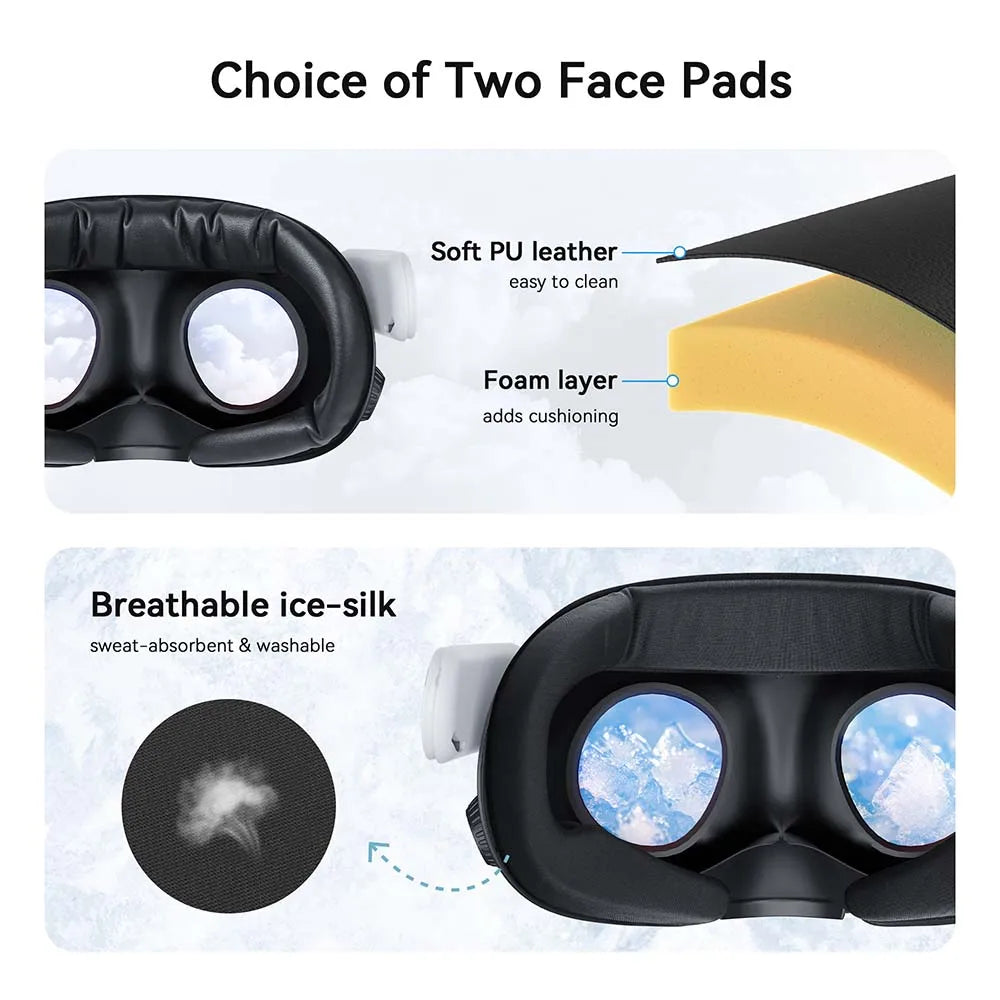 Meta Quest 3 Facial Interface Ice Silk Pad - Breathable VR Accessory Tidesmit