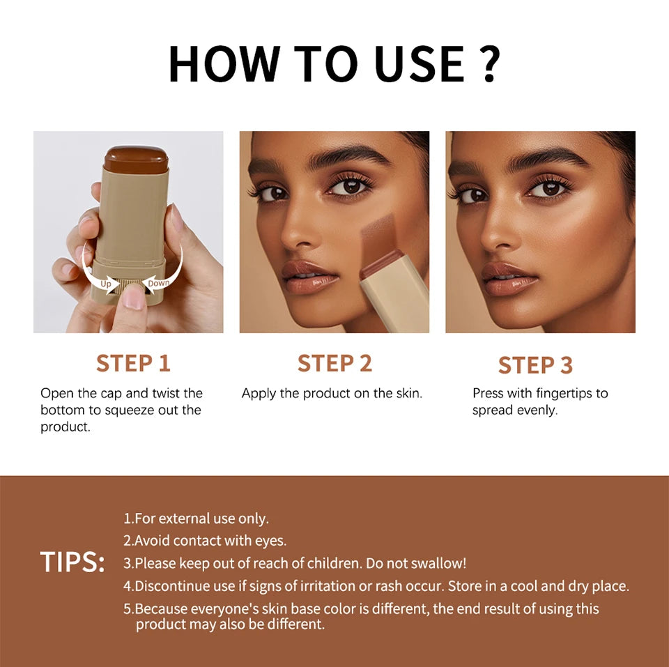 Tidesmit serum boosted foundation stick in natural finish for even coverage and moisturizing skin tint makeup