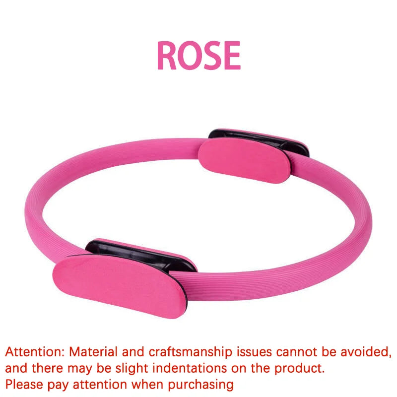 Pilates Ring for Thigh and Ab Toning - Durable Resistance Tool Rose Red Tidesmit