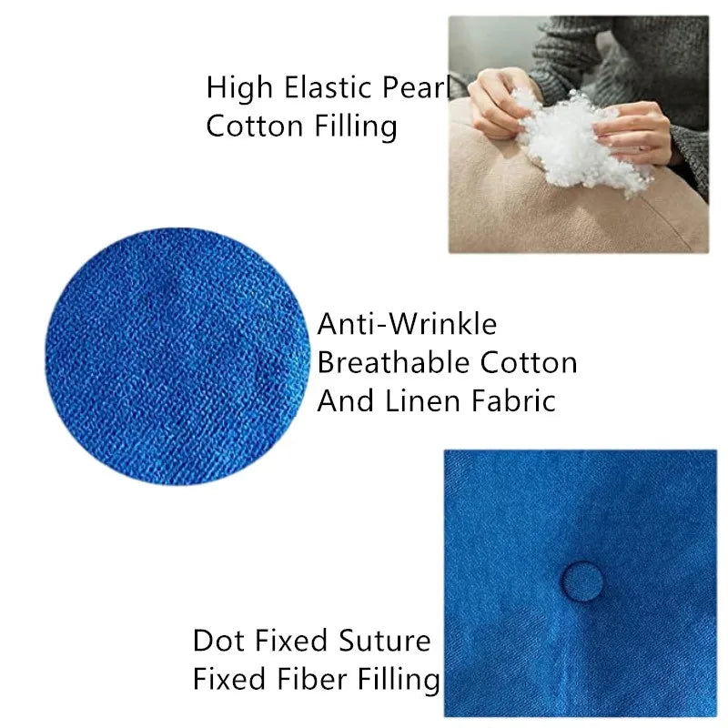 Inyahome Large Floor Cushions Round Seating Pillow for Adults Kids Tufted Thick Meditation Cushion for Yoga Living Room Tatami