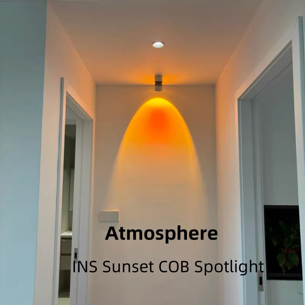 Romantic Sunset Spotlight LED Lamp Interior Surface Surface Embedded Ceiling Spot Lighting For Decoration Living Bedroom Hallway