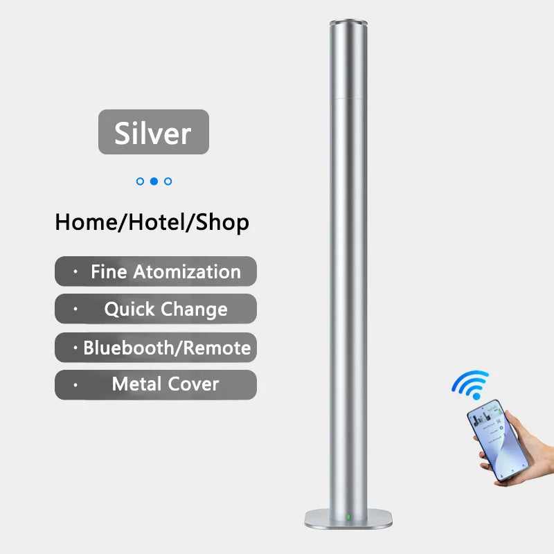Wireless Electric Hotel Collection Tower Scent Diffuser Waterless Air Aroma Nebulizer for Home Essential Oil Room Scent