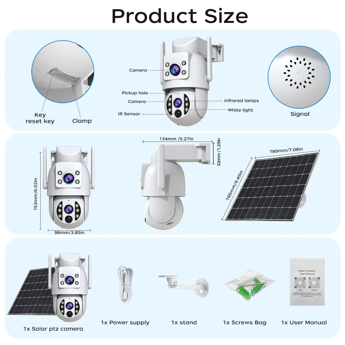 JOOAN 4K WiFi Solar Camera Dual Lens Outdoor Wireless AI Human PTZ IP Camera Built-in Battery Video Surveillance Camera