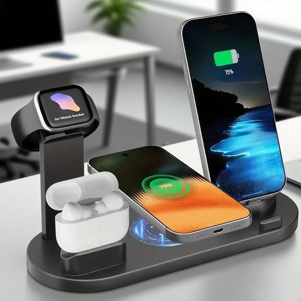 Wireless Charger for iPhone 17-12 & AirPods, Qi Certified Multi-Device Pad Tidesmit