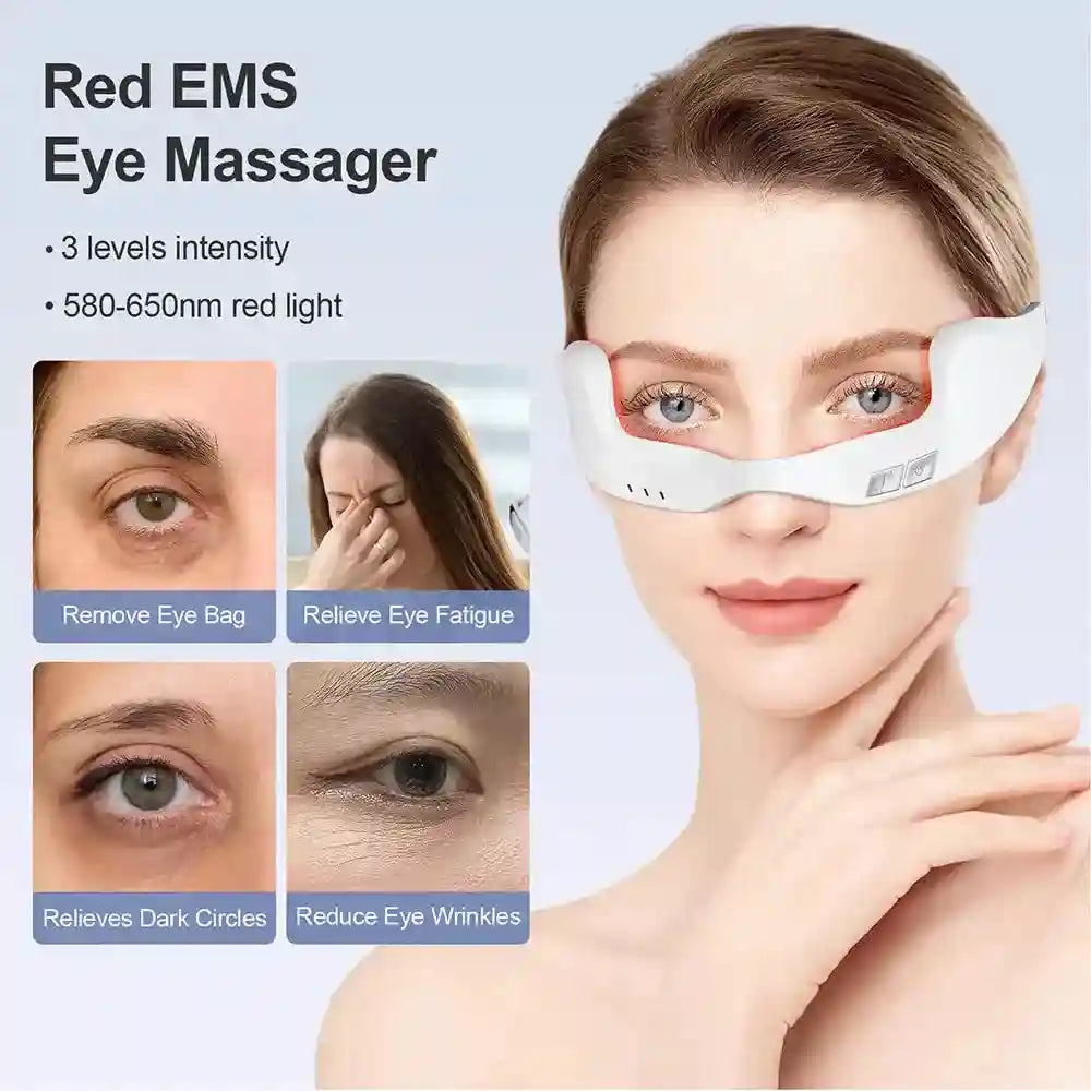 Electric Eye Massager with Heat Therapy - Rechargeable Muscle Relief Eye Massage Instrument Tidesmit