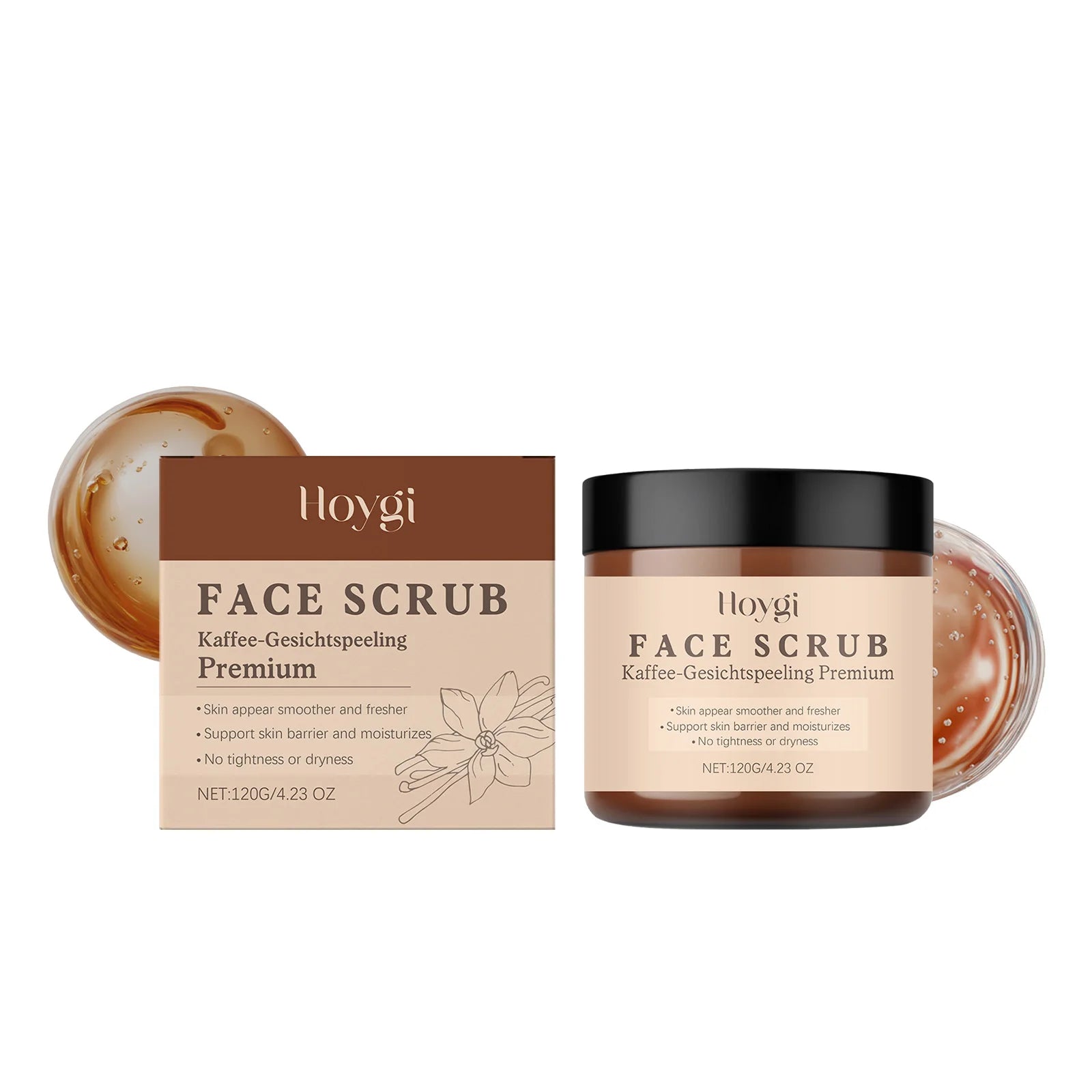 Vanilla Coffee Facial Scrub - Deep Cleansing Exfoliator (120g) Scrubs Treatments Tidesmit