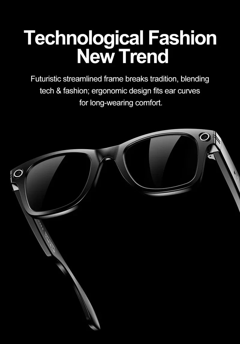 Tidesmit Smart Audio Glasses with AI Camera and Spatial Bluetooth Connectivity Tidesmit