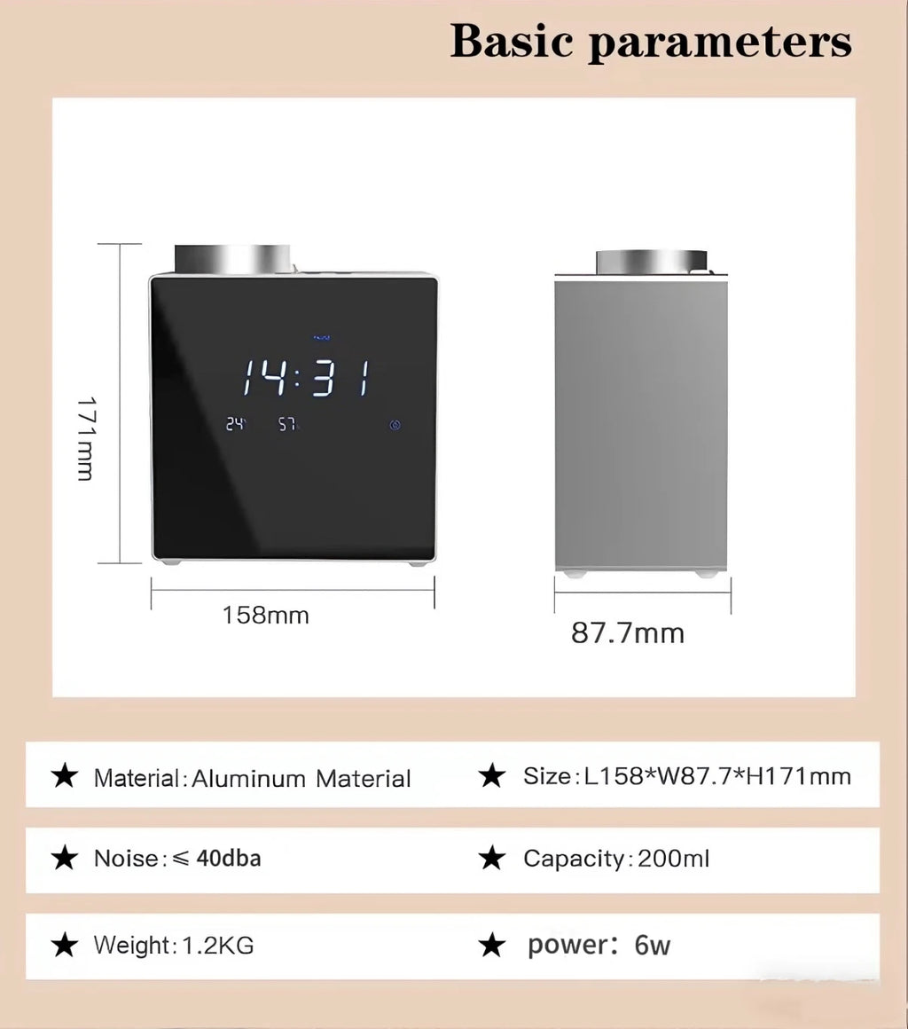Smart Waterless Aroma Diffuser WIFI Bluetooth Control Essential Oil Diffuser Timer Function Professional Scent Machine For Home