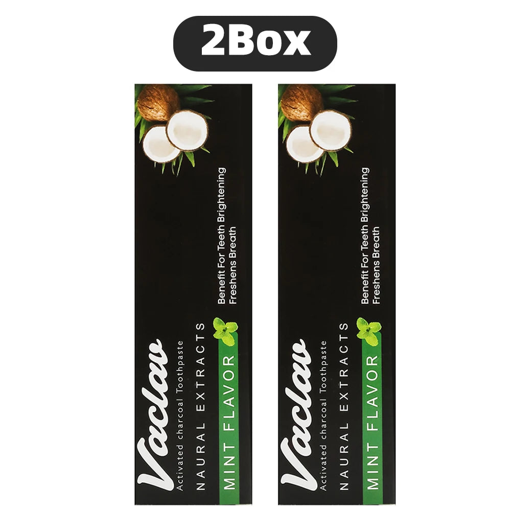 Tidesmit activated charcoal mint toothpaste for natural teeth whitening and plaque removal