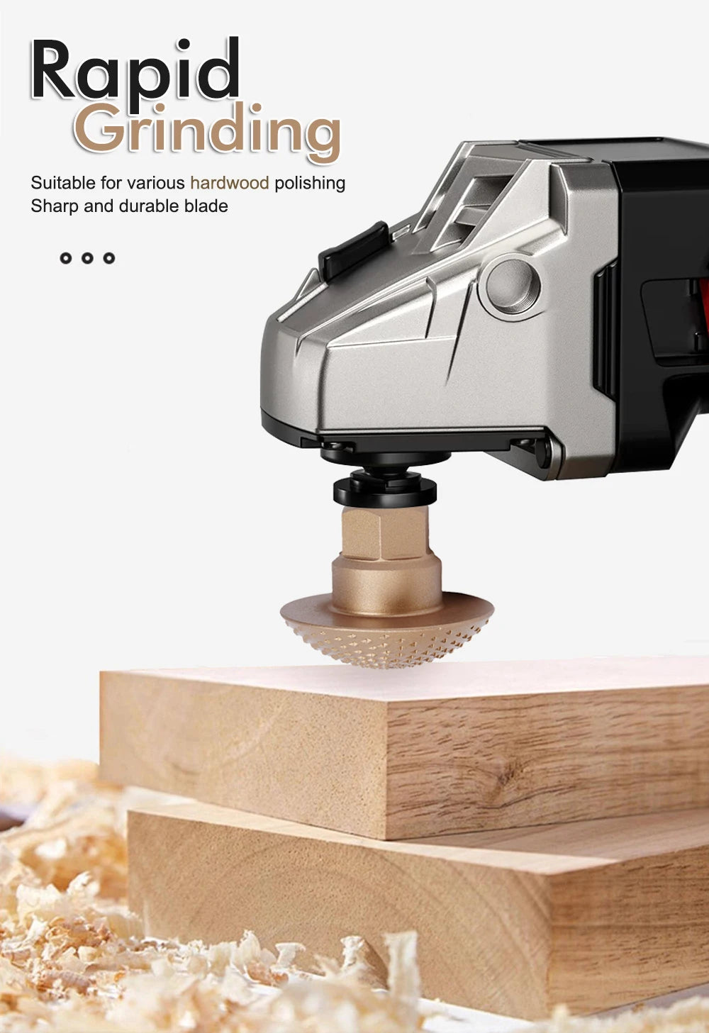 Arc-shaped Woodworking Grinding Head Angle Grinder for Woodworking Wood Grinding and Carving Carbon Steel Grinding Head
