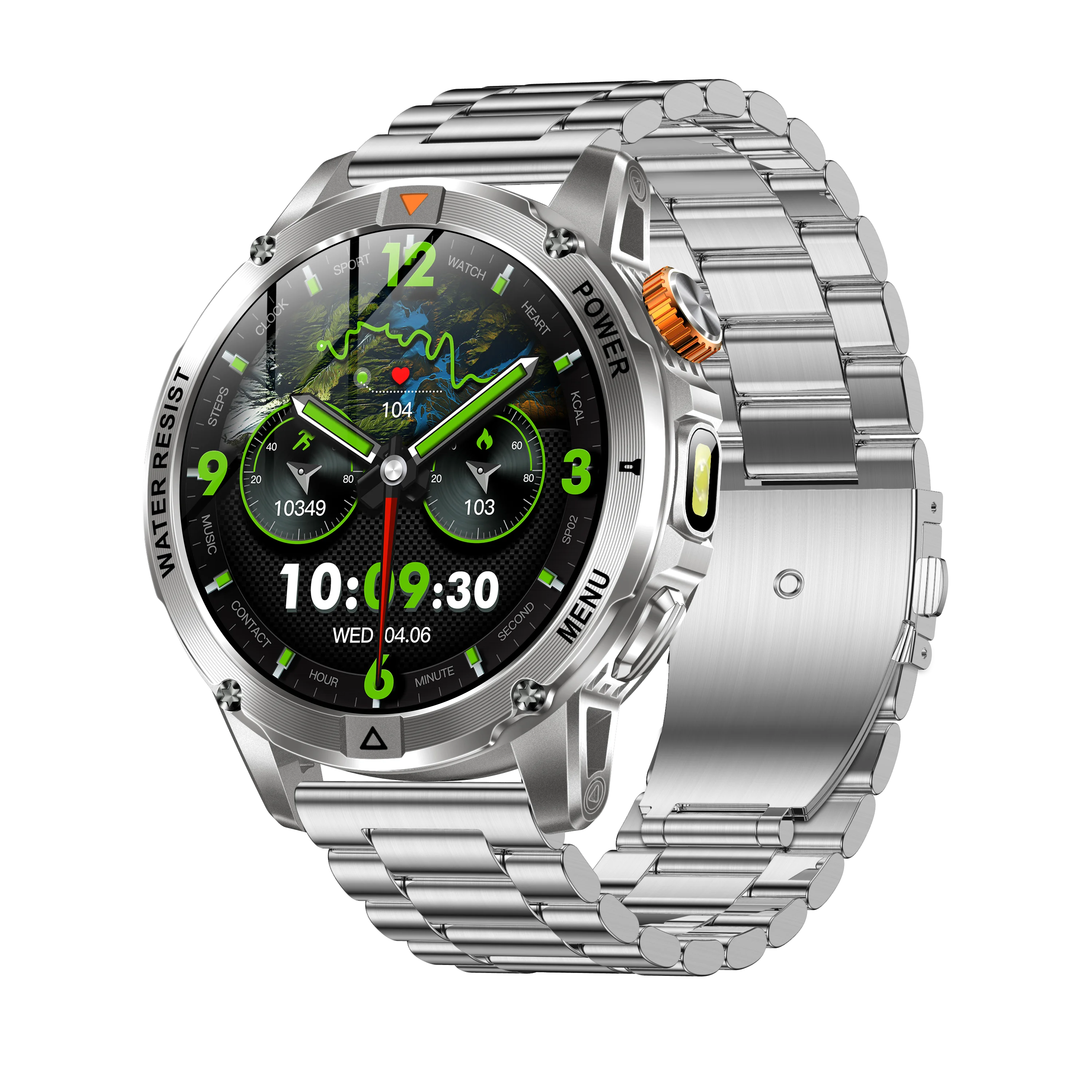 YLL-AK93 Outdoor Sport for Smart Watch Fitness Tracker Sleep Tracker IP67 Waterproof Heart Rate Monitor AMOLED Screen
