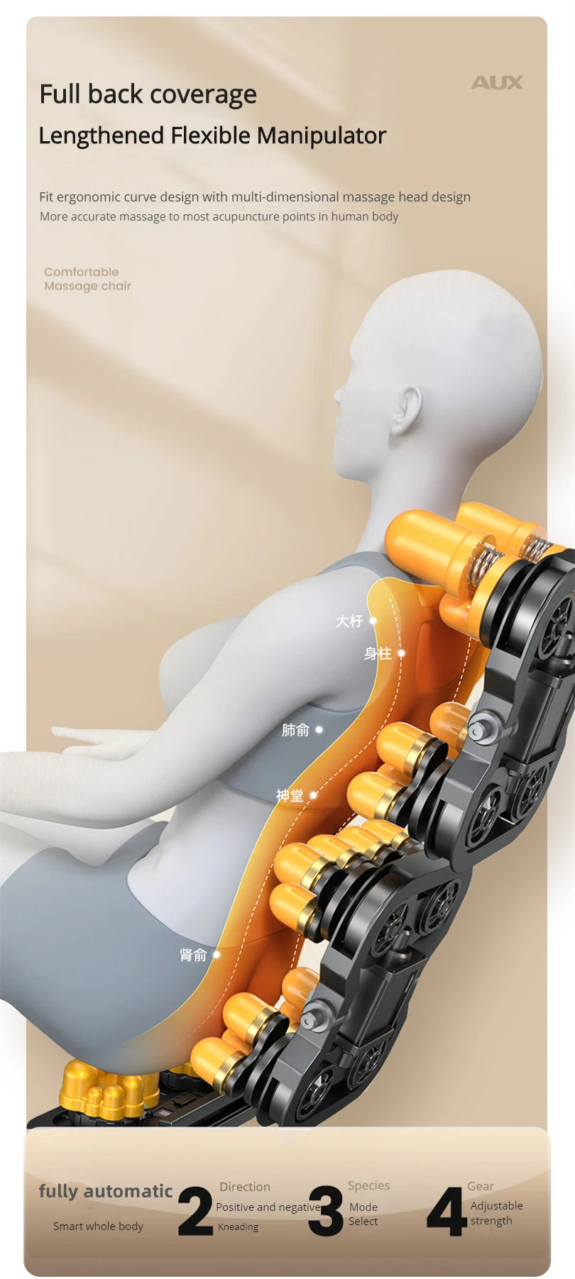 Massage Chair Zero Gravity 4D Spa - Full Body Recliner with Heat Therapy Massage Chairs Tidesmit