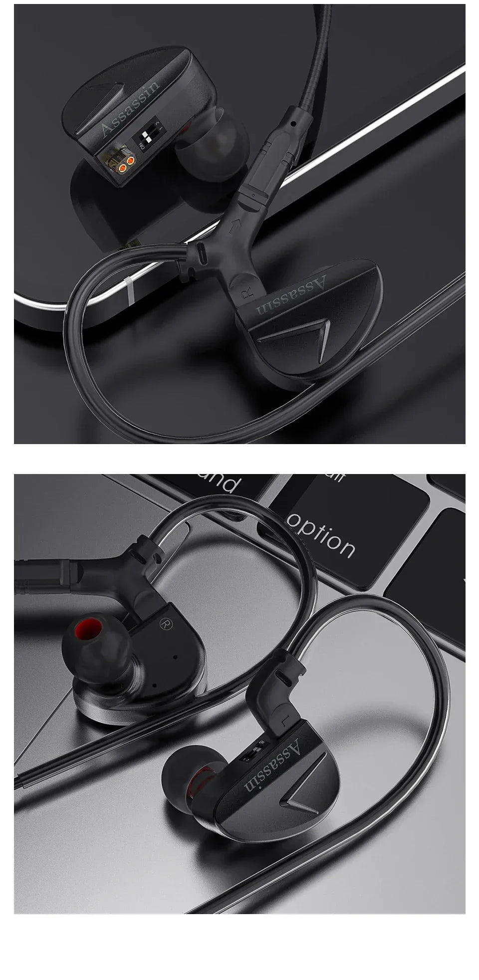 Tidesmit Gaming Earphones 1BA+1DD Dual Driver Wired In-Ear HiFi Assassin Tidesmit