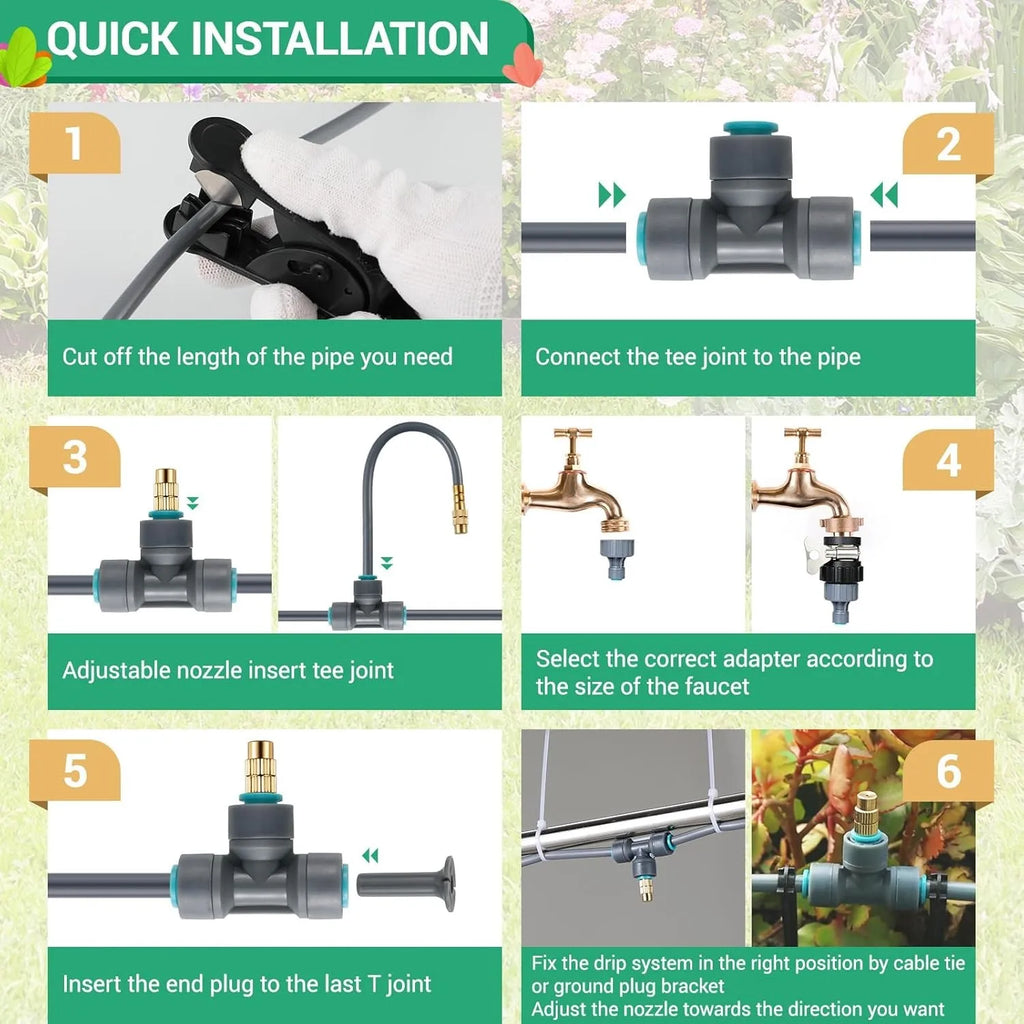 20/30M DIY Drip Irrigation System Automatic Watering System Garden Hose Micro Drip Garden Watering Kits Adjustable Drippers