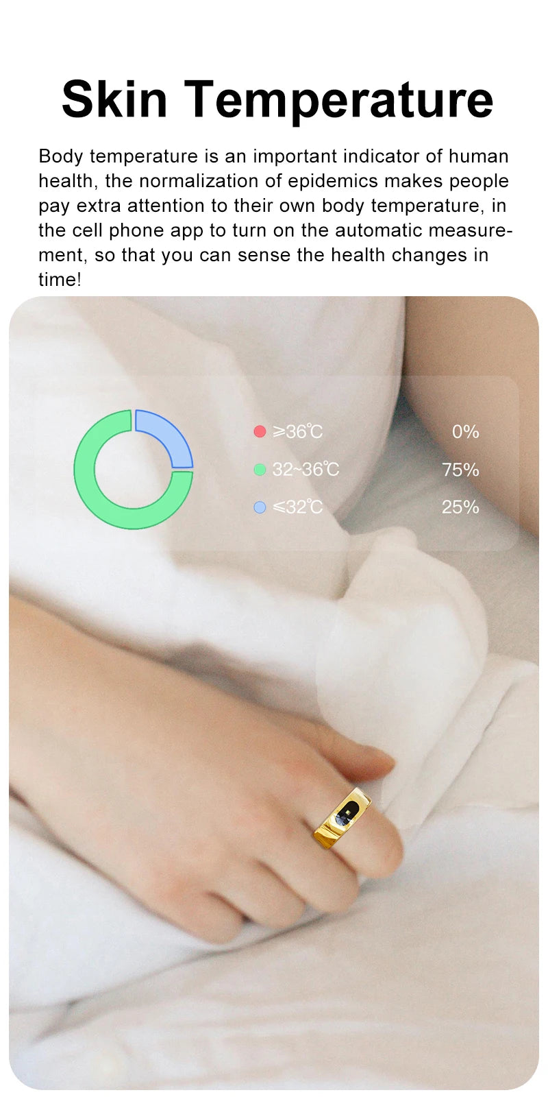 R08 Smart Ring Men Women with Charging Case Health and Sleep Monitor 5ATM Waterproof Multi Sport Mode Heart Rate Monitoring NEW