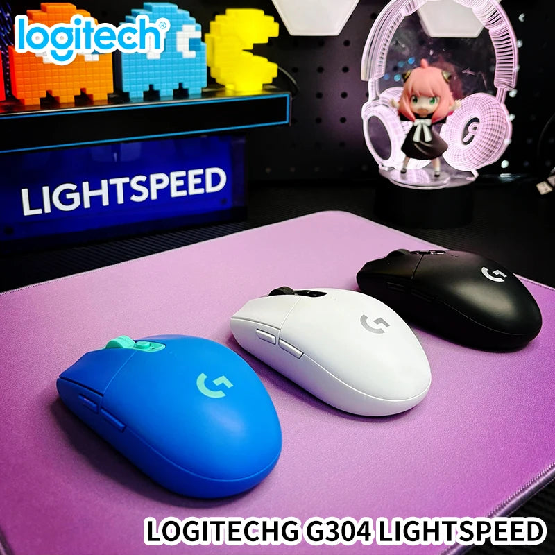Logitech G304 LIGHTSPEED Wireless Mouse Game Mouse Lightweight and Portable  Light speed PC Gamer Same Model No Driver Vers