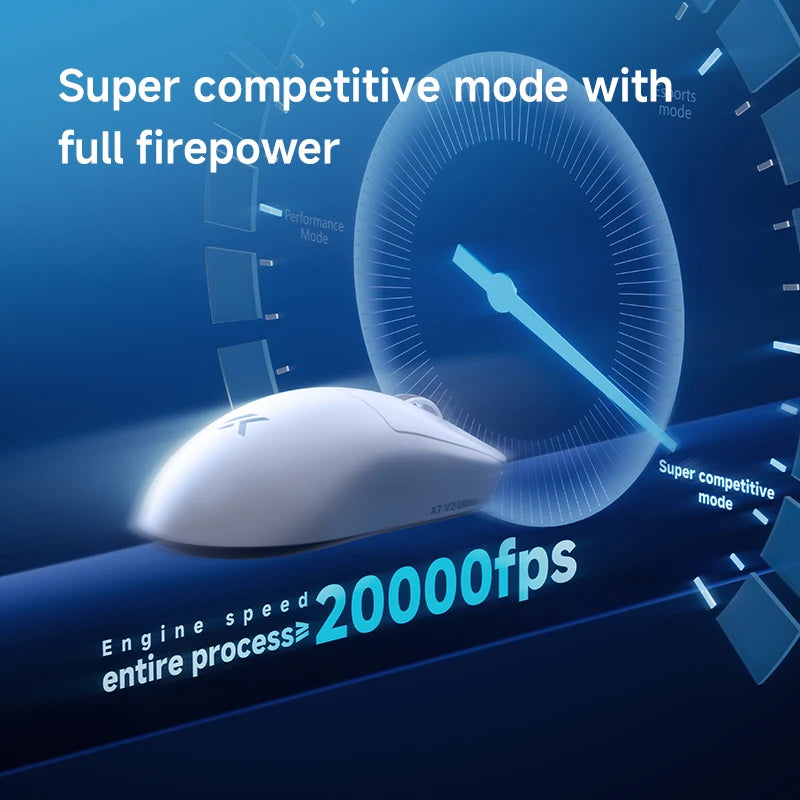 NEW MCHOSE A7 V2 E-sports Mouse Wireless Bluetooth Tri-mode Ergonomics Lightweight 8K Gaming Mice Customized PC Accessory Gifts