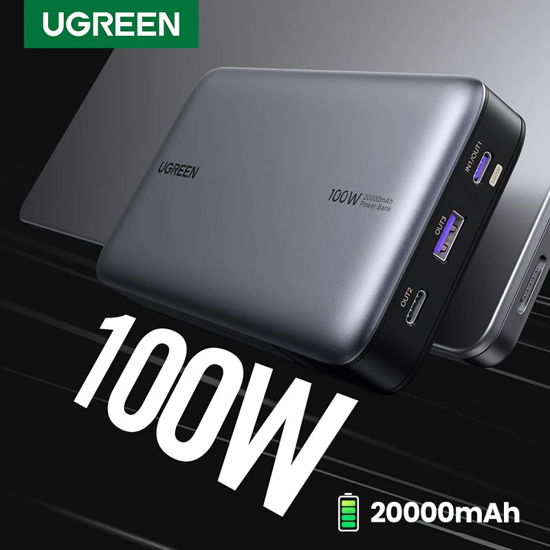 100W Fast Charging Power Bank 20000mAh for Laptops and Phones Tidesmit