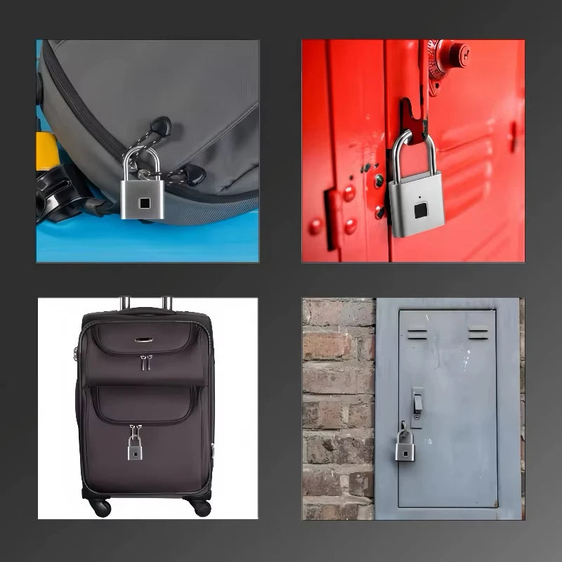 CDOK P2 Fingerprint Padlock, Built-in Rechargeable Battery, Outdoor Waterproof, Easy to Use