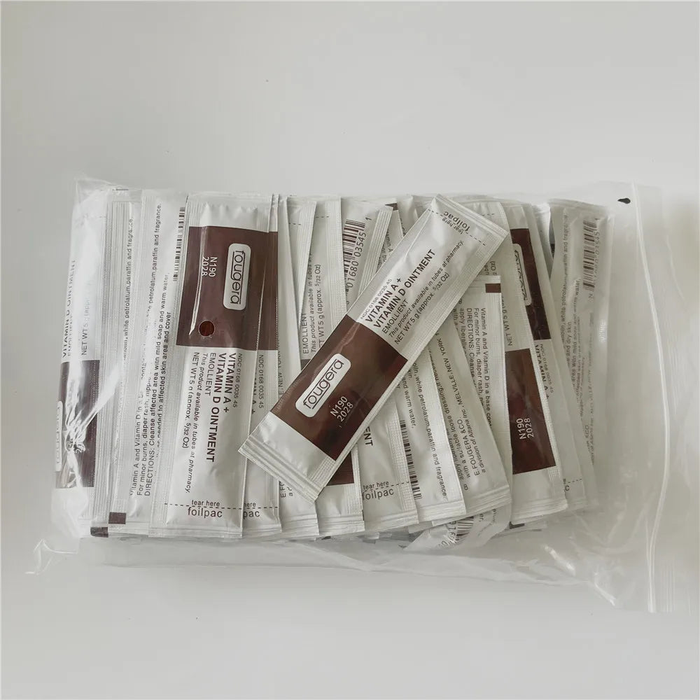 100Pcs Fougera Tattoo Repair Aftercare Vitamin Ointment A&D Anti Scar Healing Gel Cream Permanent Makeup Eyebrow Lip Supplies