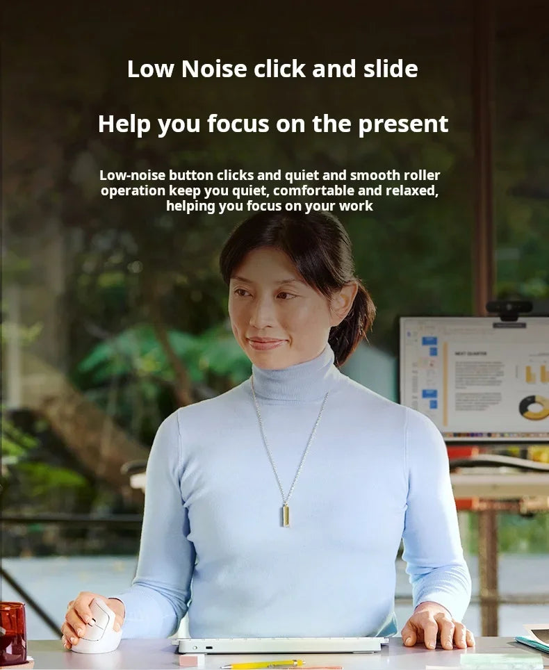 Lift Ergonomic Bluetooth Wireless Mouse Vertical Mouse Small Mouse Business Office 3 Devices Switch In Seconds