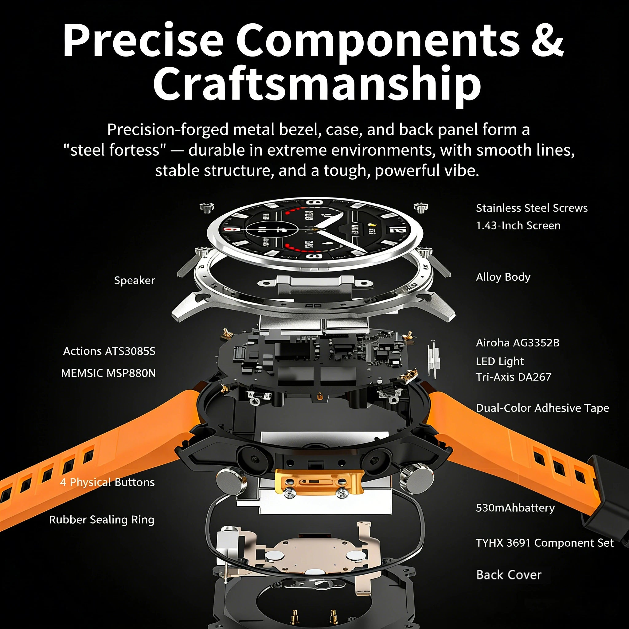 2026 HD300 Pro GPS Smart Watch for Outdoor Sports Offline Map 5.4Bluetooth Call Waterproof Health Travel Diving Smartwatch