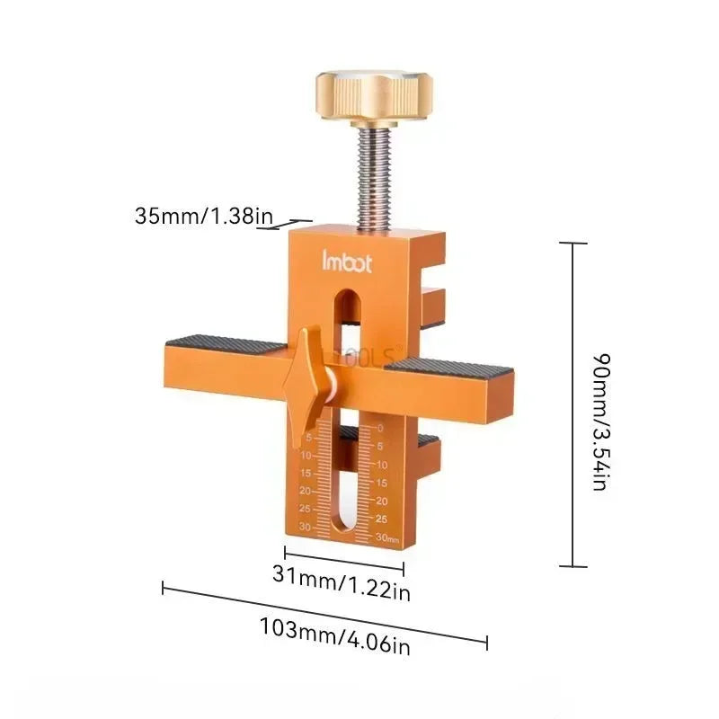 Wardrobe Cabinet Door Panel and Rebounder Punched Mounting Jig Woodworking 10mm Doweling Drilling Guide Locator Installing Clip