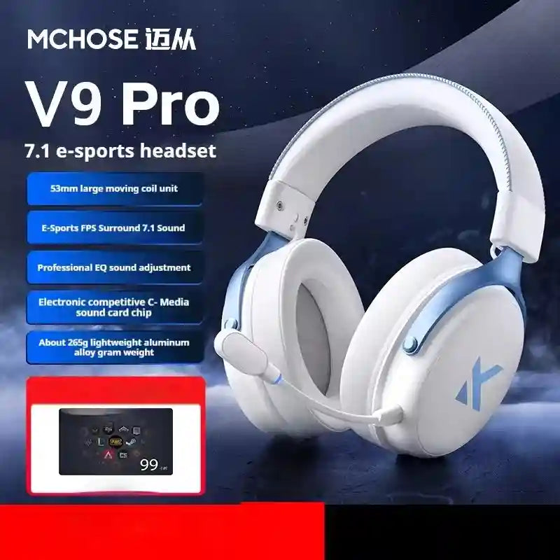 Wireless Gaming Headset V9 Pro with Noise Cancelling Mic - Over-Ear Audio Tidesmit