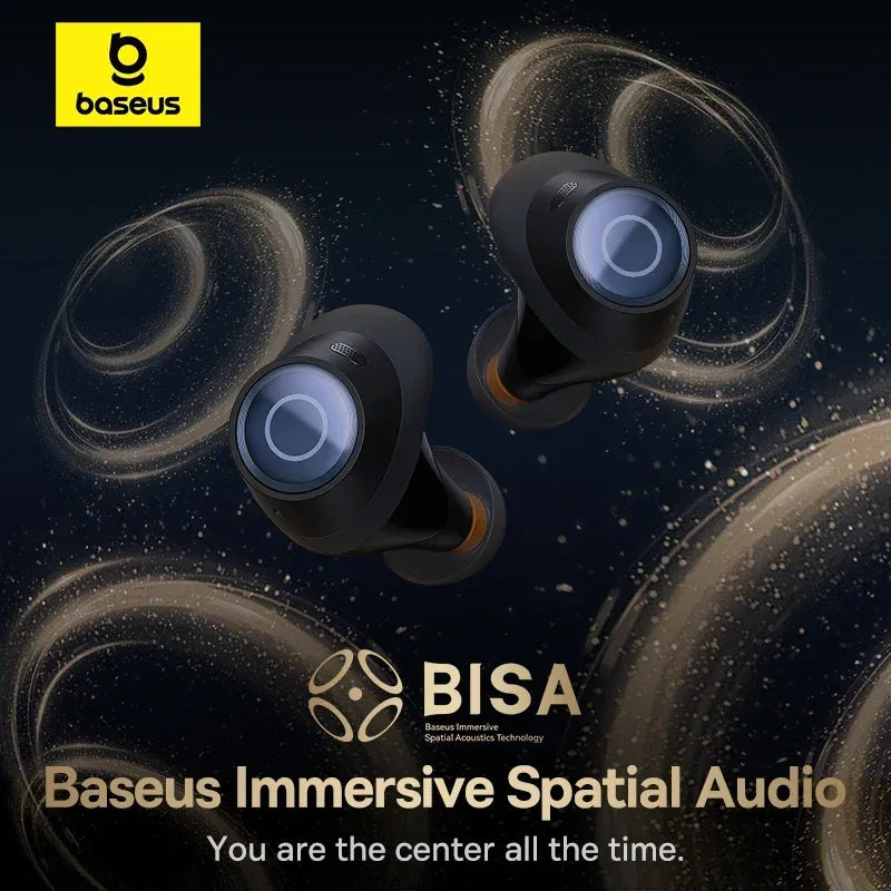 Baseus Bowie MA10 Pro ANC Wireless Earphones 48dB Hybrid ANC Bluetooth 5.3 Earbuds IPX6 Waterproof 4-Mics ENC Sports Headphones Tidesmit