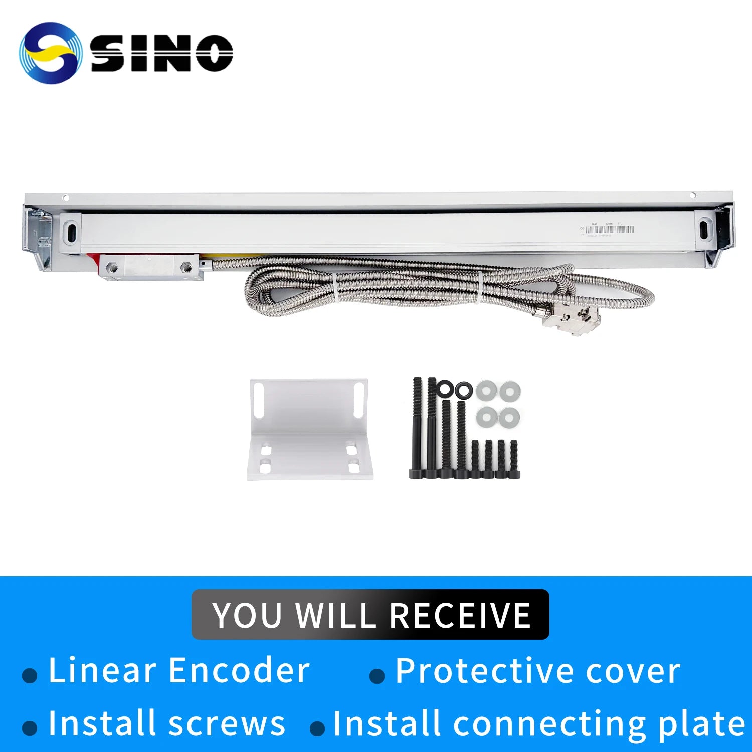 SINO SDS2-3VA Set 3 Axis And 2 Axis LCD DRO Kit Digital Readout KA35 Glass Linear Scale Encoders For Lathe Grinder Milling