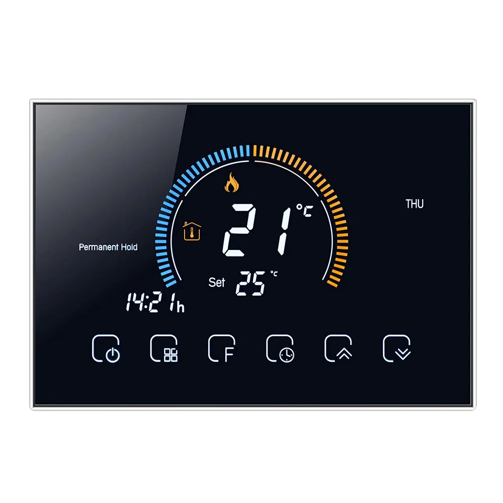 Smart Wi-Fi Thermostat with Color Screen - BHT8000 Series Black Tidesmit