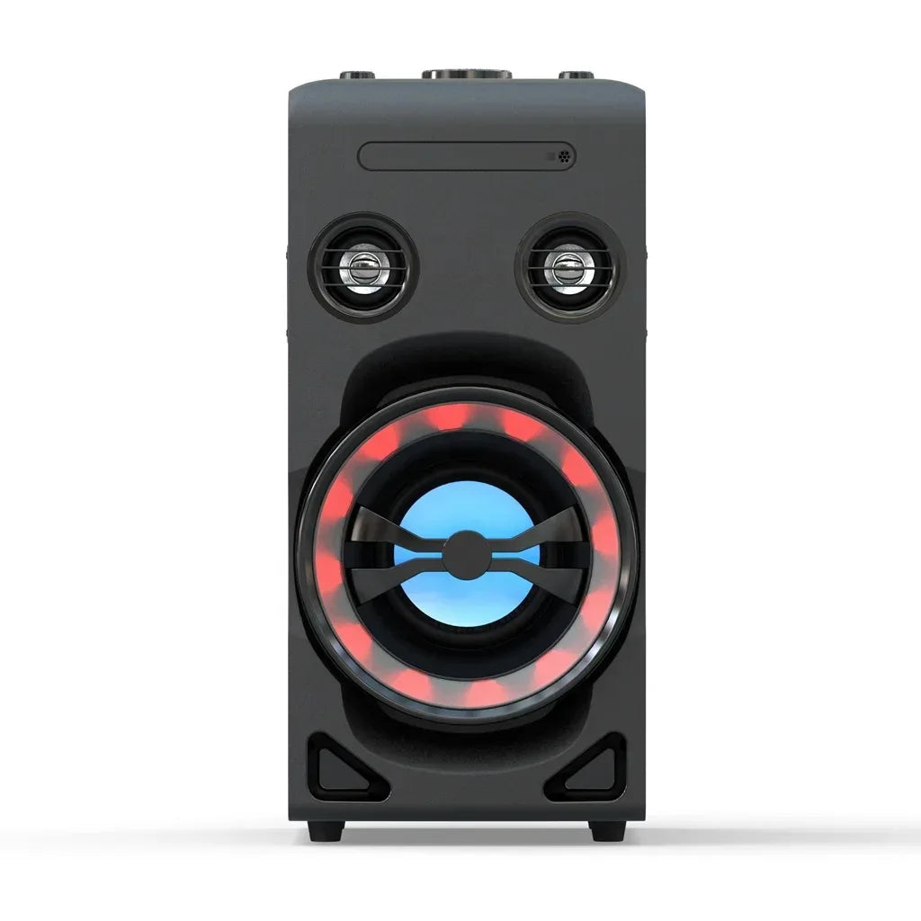 Wood Cabinet CD and Portable Bluetooth Speaker - Wireless Audio Black Black Wood My Store