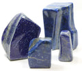 Polished blue lapis lazuli tumbles set, mixed shapes and sizes