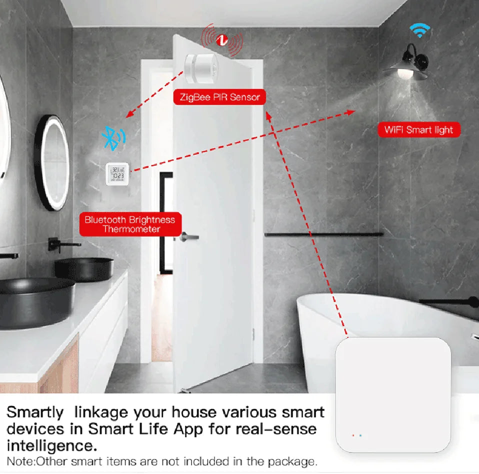Tuya Zigbee Wireless Hub Gateway For Smart Home Automation for Zigbee Devices Via Smart Life Works with Alexa Google Home