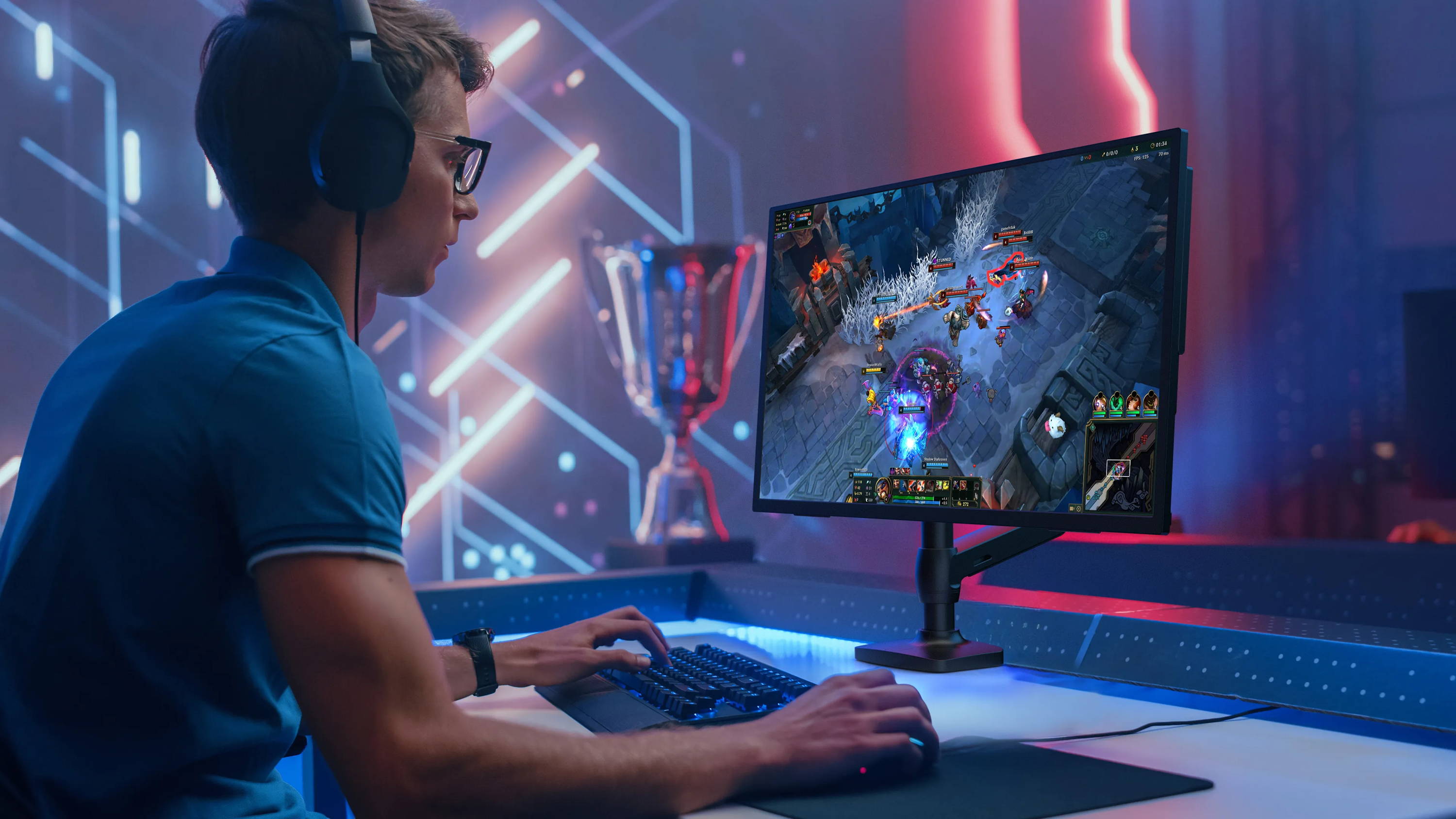UPERFECT 24.5' 165Hz 2K Wall Mounted Computer Monitor 1440P 100% SRGB FreeSync IPS HDR Desktop Gaming Display for Laptop Mini PC