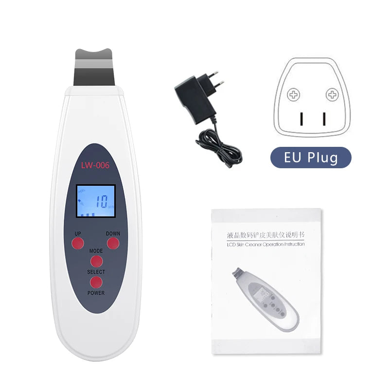 Ultrasonic Skin Scrubber - Professional Deep Pore Cleansing & Lifting Tool Scrubs Treatments LW006-EU Tidesmit