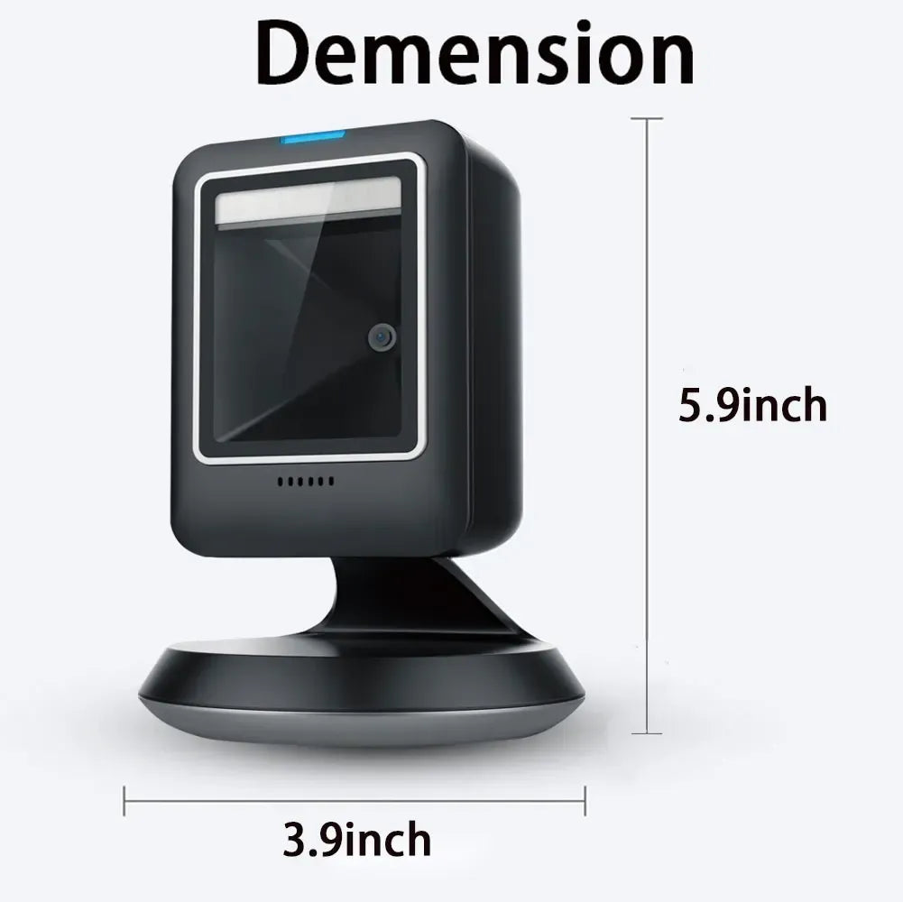 Barcode Scanner 2D All-Round Desktop Automatic Sensing Data Matrix Reader Supermarket USB Barcode Reader 1D 2D QR Code