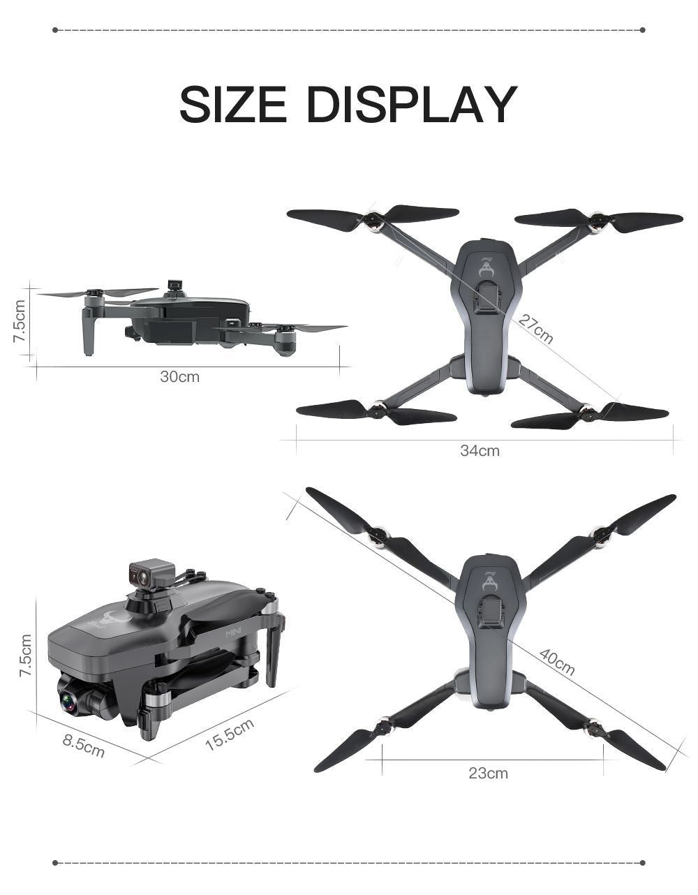 4K GPS Drone with Obstacle Avoidance | Foldable 3-Axis Stabilized Quadcopter Tidesmit